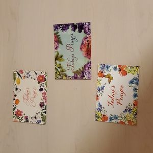 Set of Three Prayer Cards with Biblical Quotes on Back